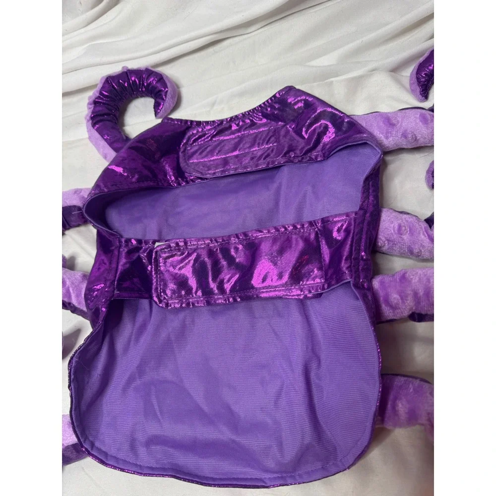 Purple Metallic Octopus Pet Costume Shiny Tentacle Halloween Dog Outfit small